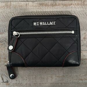 MZ Wallace Black & Red Leather Wallet